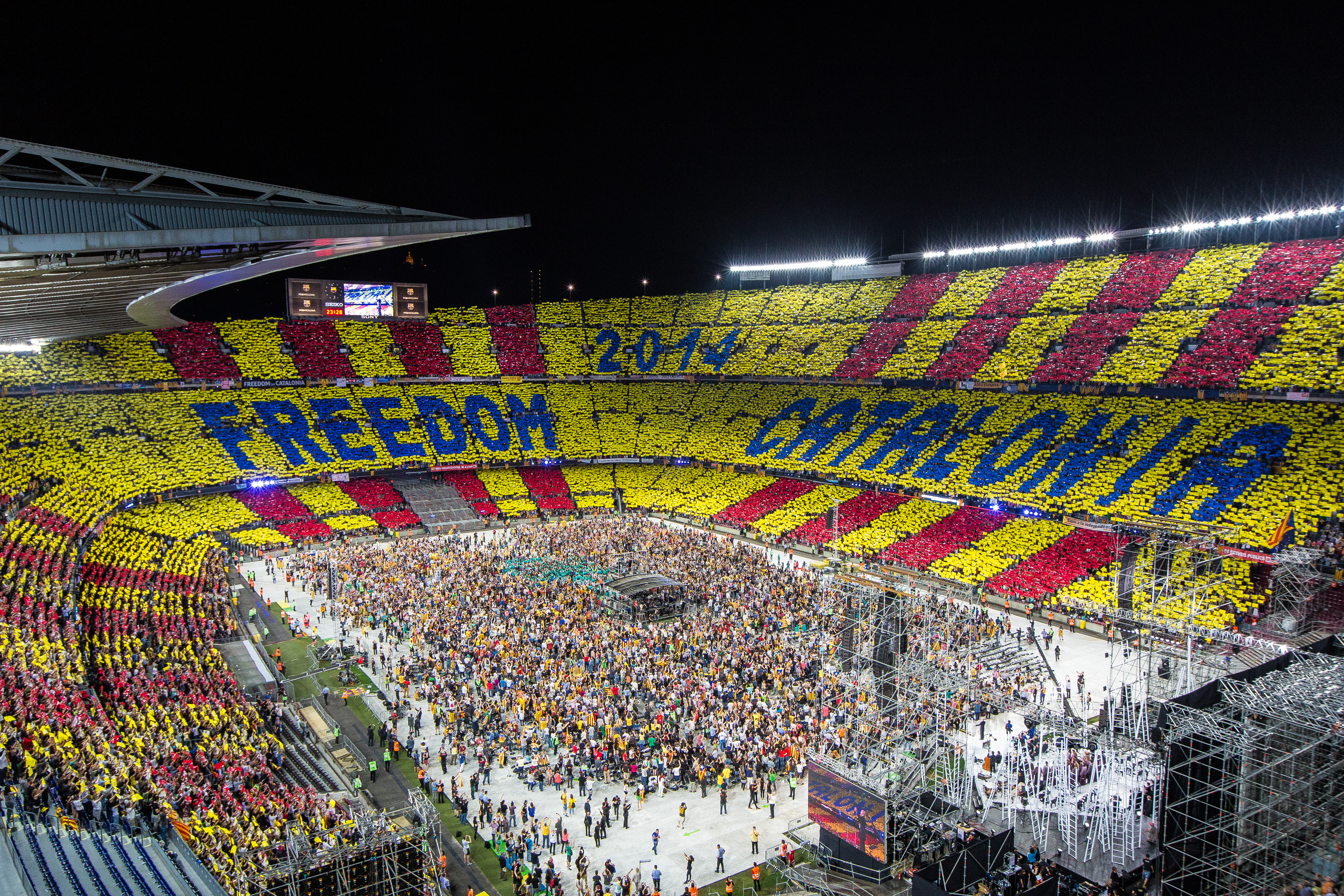Procés Independència Llibertat Catalunya Camp Nou
