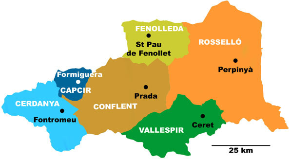 Mapa de la Catalunya Nord