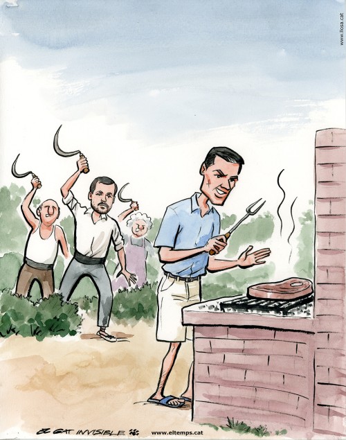 Pedro Sánchez de barbacoa