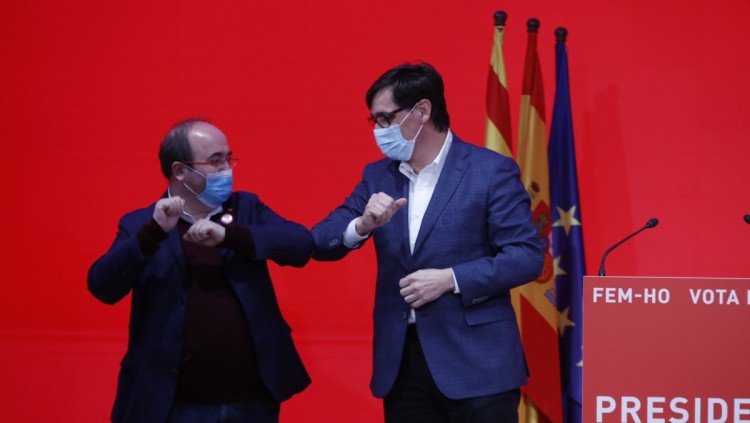 Salvador Illa i Miquel Iceta. ACN