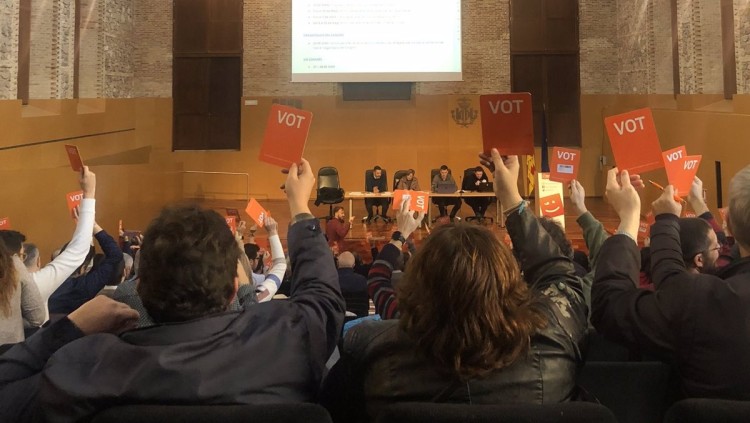 Votació dels militants en un Consell Nacional del Bloc| Europa Press