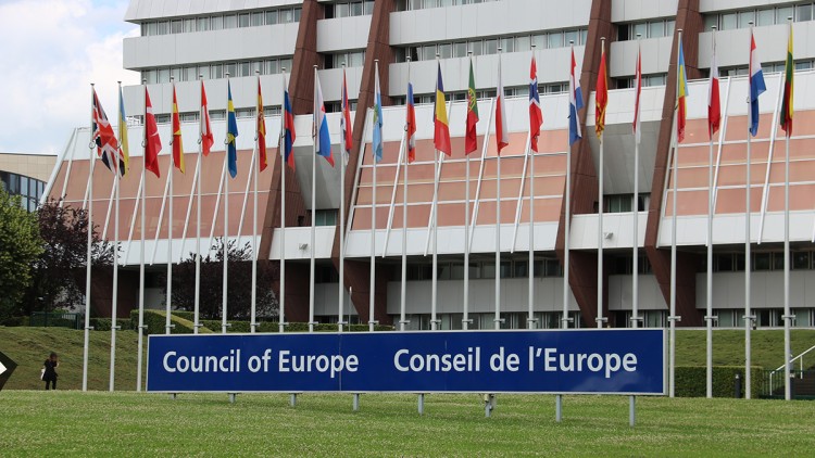 Pla general de l'exterior del Consell d'Europa, a Estrasburg. Agència Catalana de Notícies