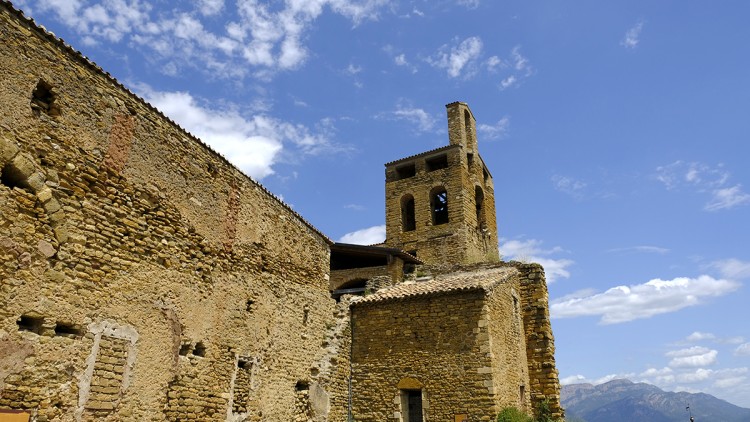 Castell i col·legiata (Àger). Eliseu T. Climent