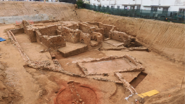 Jaciment del Roser de Calella durant el procés d'excavació arqueològica. Cedida per l\'equip arqueològic