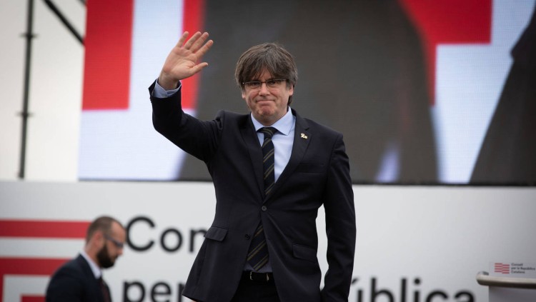 Carles Puigdemont, en un acte del Consell per la República| Europa Press