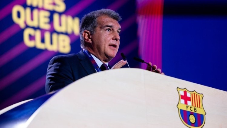 Joan Laporta a l'assemblea de compromissaris del Futbol Club Barcelona. Europa Press