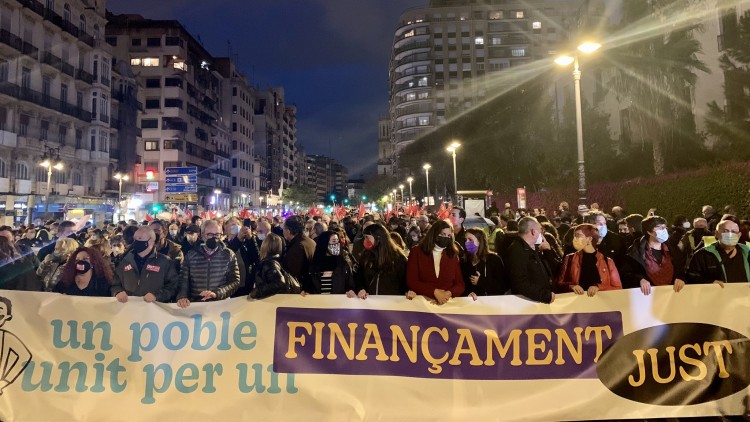 Capçalera de la manifestació a València| PSPV