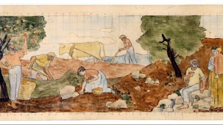 Joaquim Torres-Garcia, Escena de camp, c. 1912. Galeria Marc Domènech, Barcelona. Jordi Puig