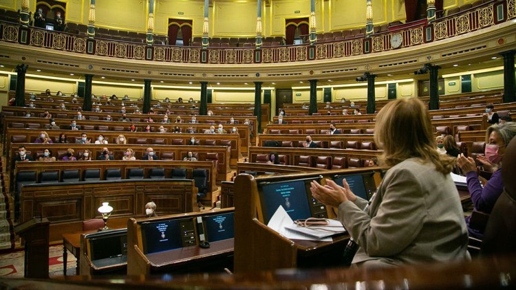 Pla general de l'hemicicle del Congrés dels Diputats durant el debat de pressupostos generals de l'Estat, el 25 de novembre de 2021. Agència Catalana de Notícies