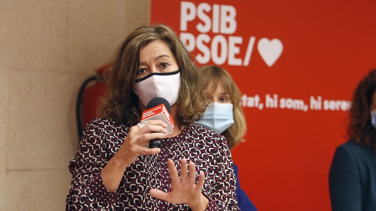 Francina Armengol, presidenta del Govern balear, participa en un acte del seu partit. Europa Press