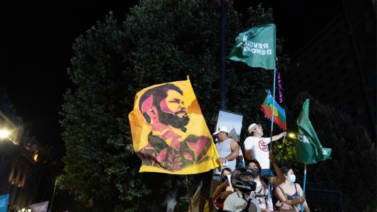 Votants de Gabriel Boric celebren el triomf electoral. Europa Press