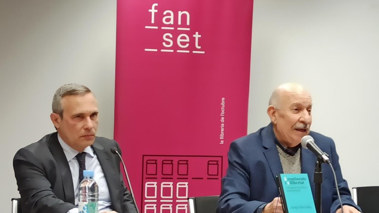 Josep Lluís Alay i Josep Guia a l'acte| EL TEMPS