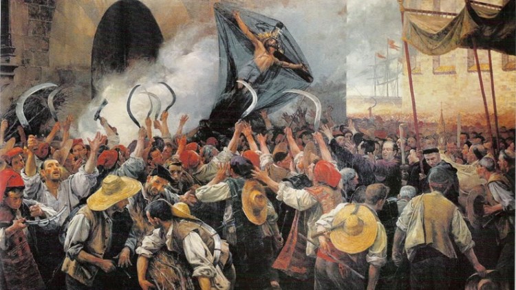 Barcelona, 7 de juny de 1640, el Corpus de Sang. Un aldarull de pagesos acaba amb la mort del virrei de Felip IV. Els successos que segueixen acaben amb la separació del Principat de la Corona hispànica dels Habsburg.