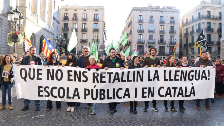 Capçalera de la manifestació a Barcelona. Agència Catalana de Notícies