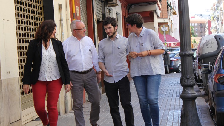 D'esquerra a dreta: Fabiola Meco, portaveu adjunta a les Corts que aspirava a dirigir Podem; Antonio Montiel, ex-secretari general de Podem; Antonio Estañ, nou secretari general de Podem; i Pilar Lima, senadora i aspirant derritada a encapçalar Podem//Pod
