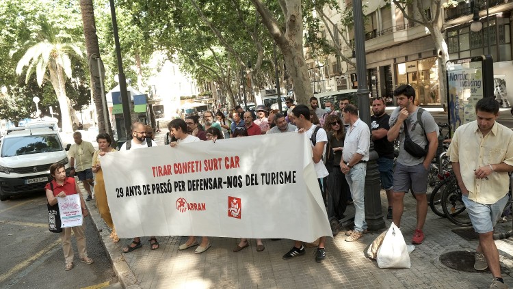 Manifestació a Palma a favor dels encausats. Europa Press