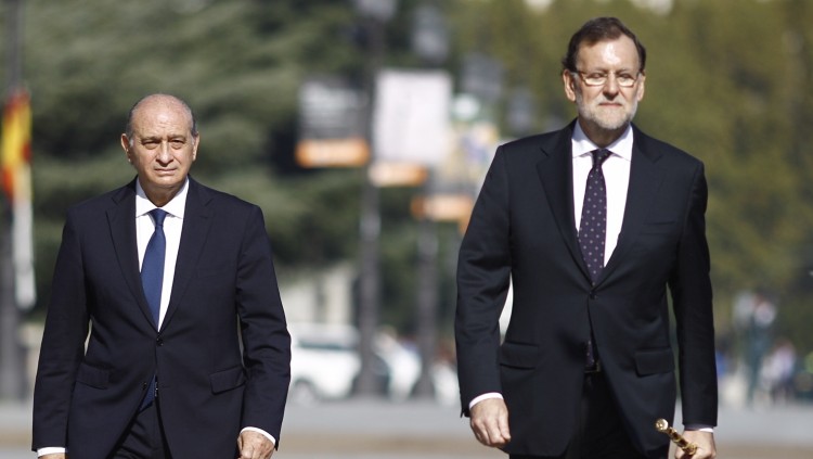 L'exministre espanyol d'Interior, Jorge Fernández Díaz, i l'expresident del Govern Mariano Rajoy. Europa Press