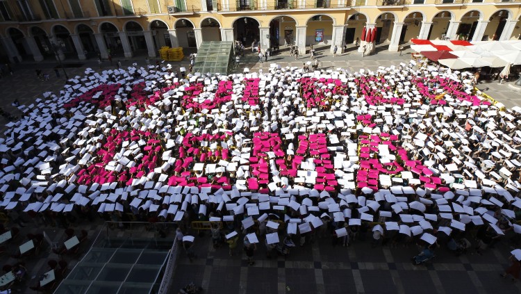 Manifestació del GOB a Palma. Europa Press