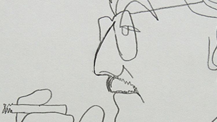 Andreu Alfaro dibuixa Joan Fuster (1992)