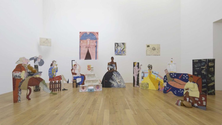 Lubaina Himid. 'A Fashionable Marriage', 1986, installation view, 2017 © Nottingham Contemporary.. Andy Keate, Courtesy the artist and Hollybush Gardens