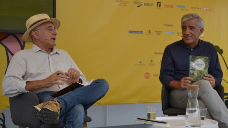 Miquel Basols amb Enric Faura, escriptor especialiosta en temes de muntanya