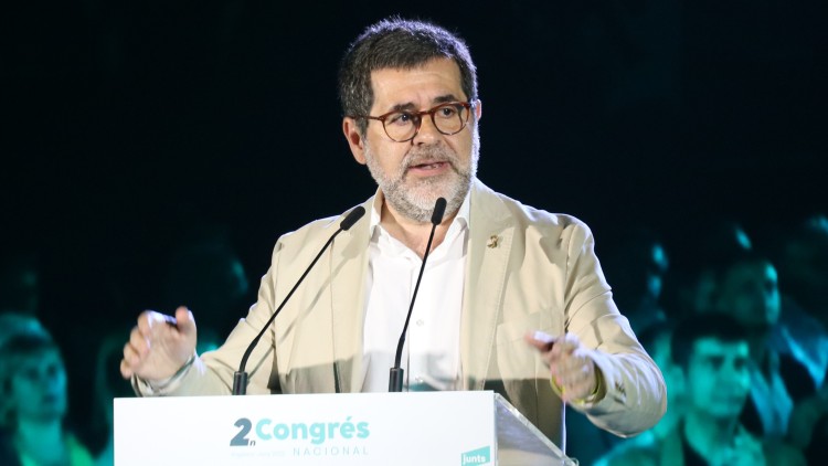 El secretari general sortint de Junts, Jordi Sànchez, durant el seu discurs al congrés de Junts.. Mariona Puig / ACN