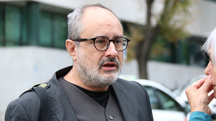 Antonio Baños abans de declarar als jutjats penals de Madrid. Andrea Zamorano / ACN