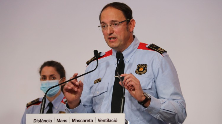 Josep Maria Estela, excomissari en cap dels Mossos d'Esquadra en una roda de premsa.. Eli Don / ACN