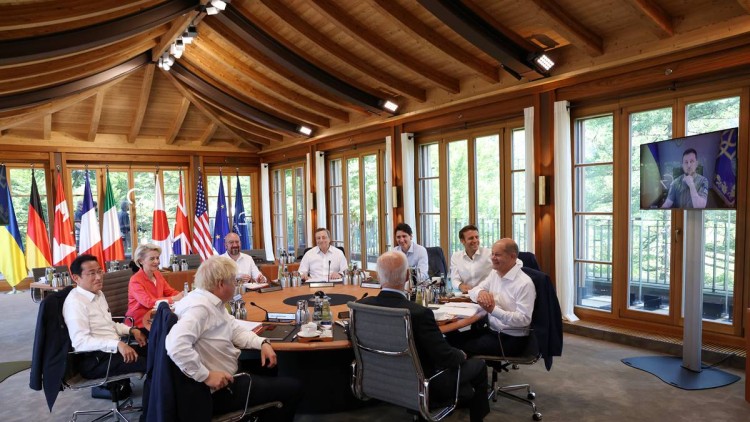 Reunió del G-7 amb el president d'Ucraïna, Volodímir Zelenski/Europa Press