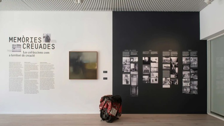 Zóbel i Suñol en diàleg. Fotografia de Santiago Periel. Imatge cedida per la Fundació Suñol