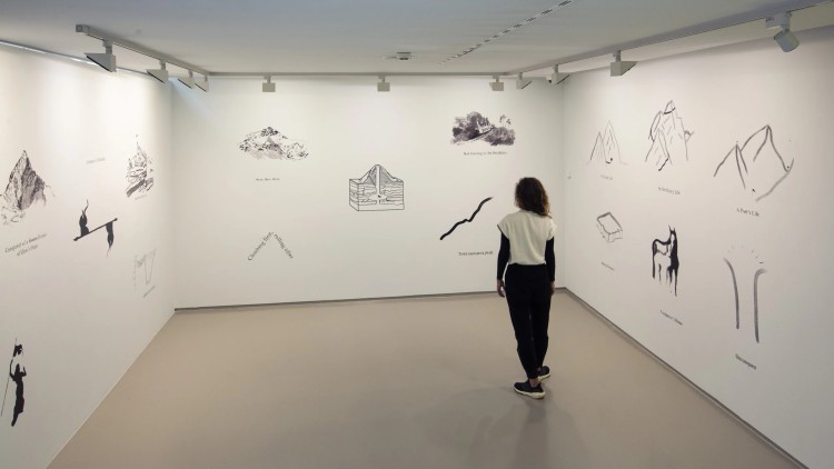 Alicia Kopf, Diary of Conquests [rework] (2022). Tinta sobre paret realitzada in situ. Dimensions variables. Ignasi Prat Altimira