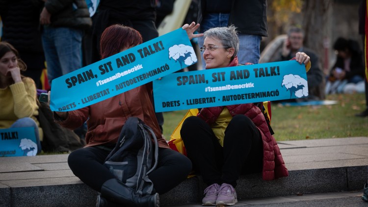 Manifestació del Tsunami Democràtic. Europa Press