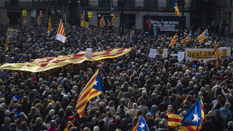 Manifestació de l'ANC a Barcelona el 6 de desembre de 2022. Europa Press