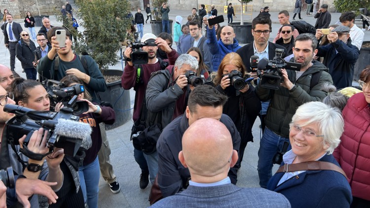 Clara Ponsatí abans de ser detinguda a Barcelona. Agència Catalana de Notícies