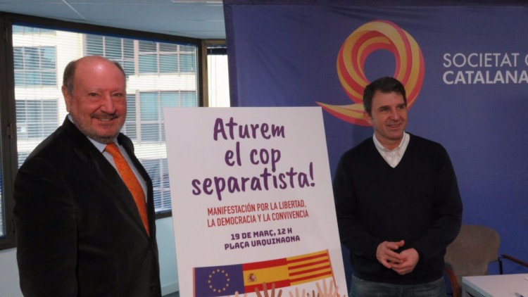 Dirigents de Societat Civil Catalana presenten una campanya contra el procés