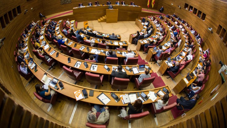Un plenari de les Corts valencianes de la legislatura en curs.. Miguel Lorenzo