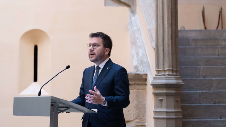 El president català Pere Aragonès. Europa Press