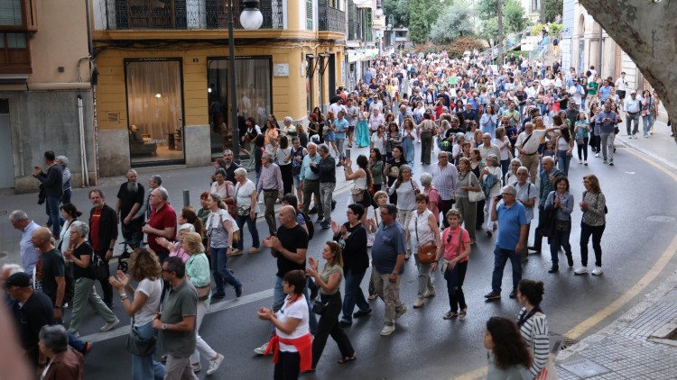 Manifestació contra el model turístic a Palma. Europa Press
