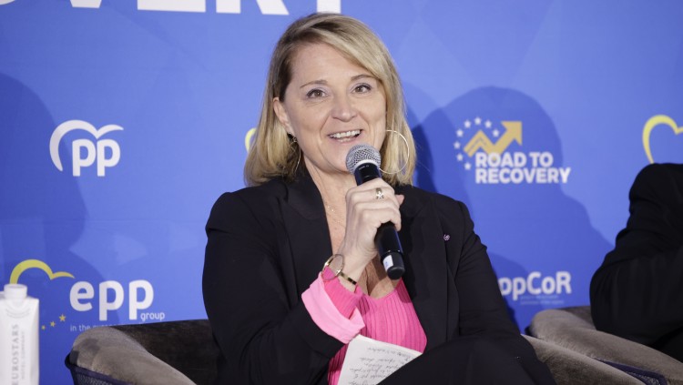 Rosa Estaràs, secretària general del PP al Parlament Europeu i candidata illenca del partit a les eleccions europees. Europa Press