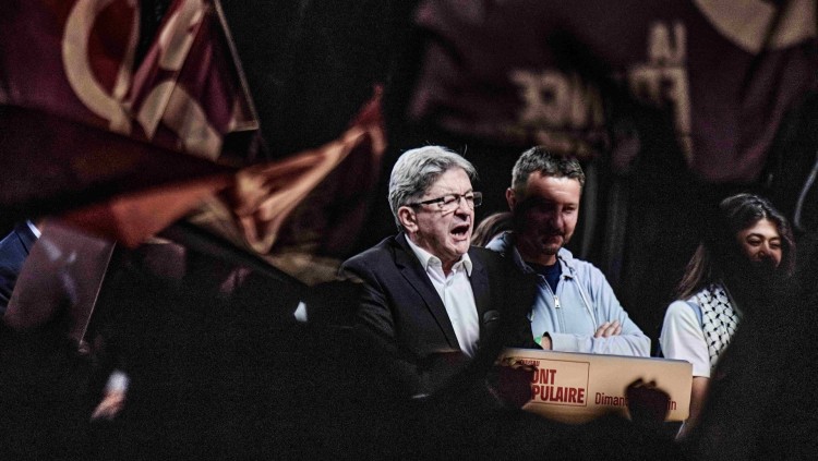 El líder de la França Insubmisa i motor del Front Popular, Jean-Luc Mélenchon| Europa Press