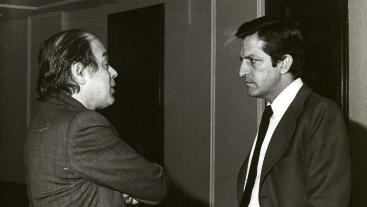 Els presidents Jordi Pujol i Adolfo Suárez en una trobada