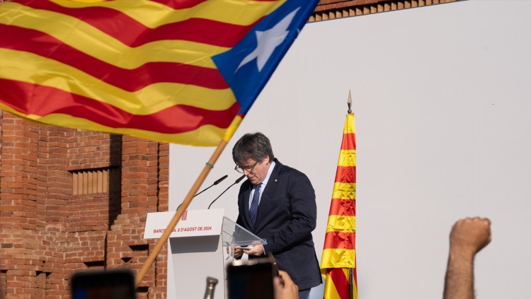 Carles Puigdemont en el seu retorn a Catalunya| Europa Press