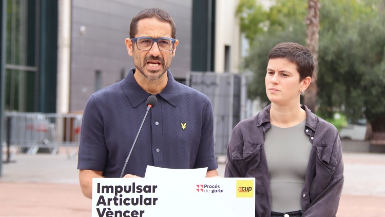 Non Casadevall i Maria Gordillo, portaveus del procés de Garbí. Agència Catalana de Notícies