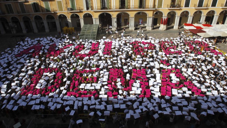 Manifestació del GOB a Palma. Europa Press
