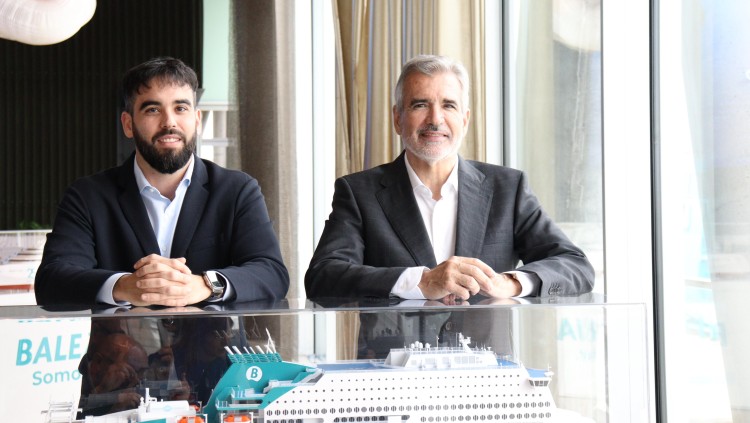 Guillermo Utor, fill del president de la companyia, i Adolfo Utor, president de Baleària| Baleària. 