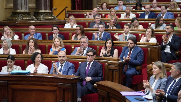 Estampa del Govern català durant una sessió de control al Parlament| Europa Press. 