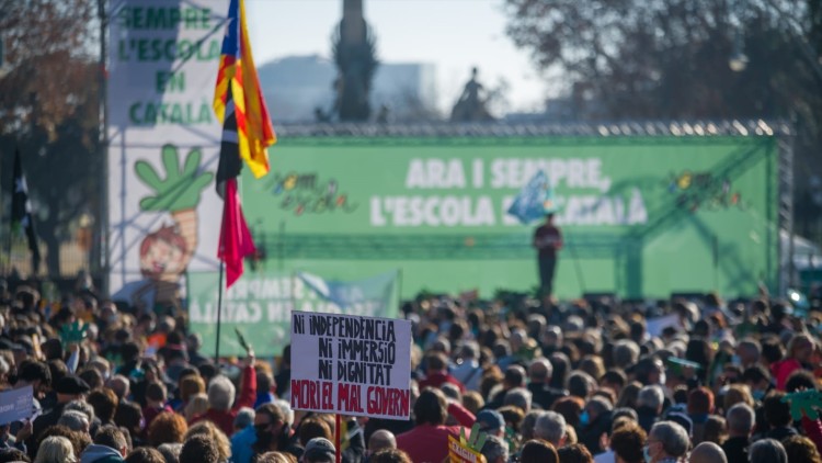 Manifestació per l'escola en català| Europa Press. 