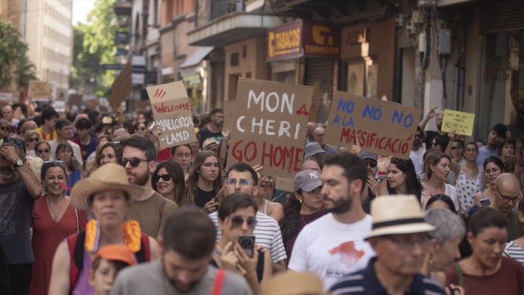 Manifestació contra la saturació a Palma el 15 de juny passat (Foto Europa Press)