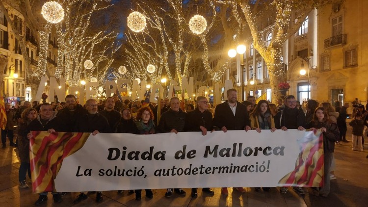 Manifestació per l'autodeterminació a Palma el 30 de desembre de 2024 (Foto Europa Press)