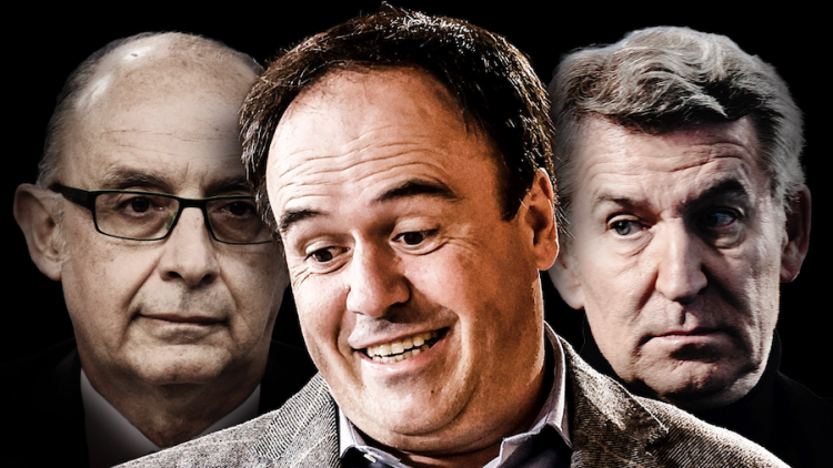 Cristóbal Montoro, Juanfran Pérez Llorca i Alberto Núñez Feijóo.. Europa Press / Fotomuntatge de Toni Payà